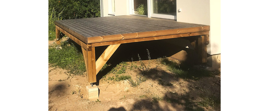 Terrasse en bois sur plots Benfeld